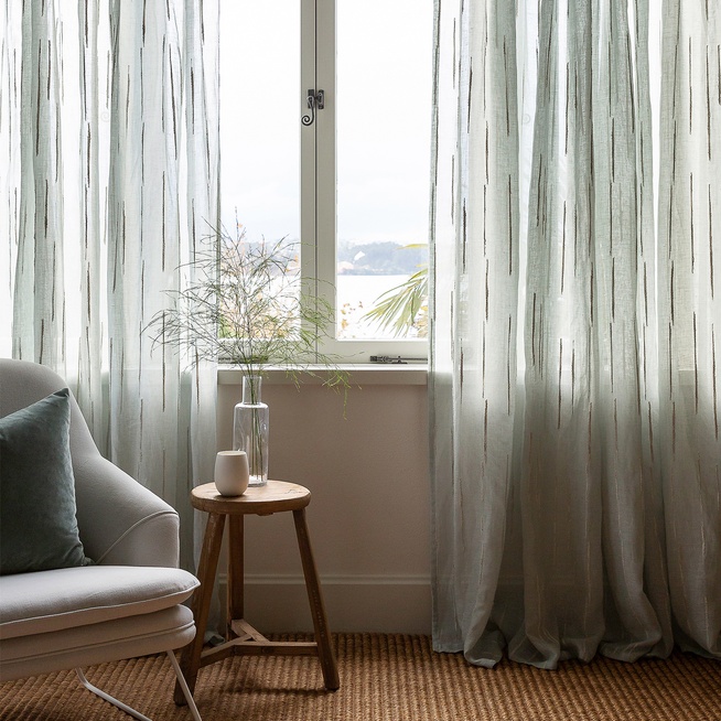 James Dunlop Tidal in on trend window furnishing tones and texture's.